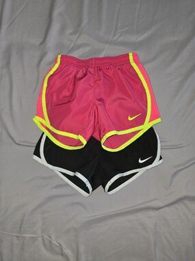 Size 4 Nike Girl's Pink and Black Athletic Running Shorts